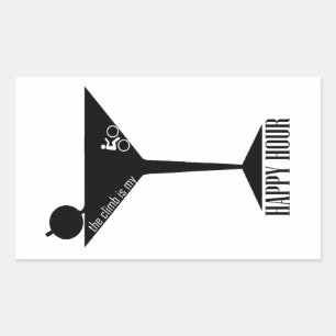 The Climb Is My Happy Hour Rectangular Sticker