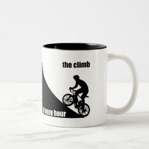 The Climb Is My Happy Hour Two-Tone Coffee Mug