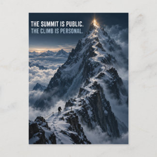 The Climb Is Personal Holiday Postcard