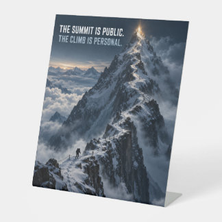 The Climb Is Personal Pedestal Sign