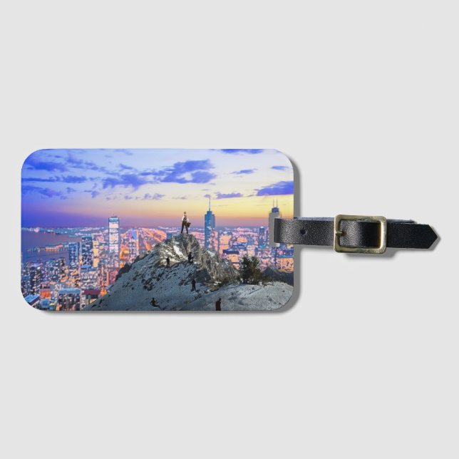 The Climb to Success Luggage Tag (Front Horizontal)