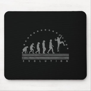 The Climbing Evolution Retro Bouldering Men Climbi Mouse Mat