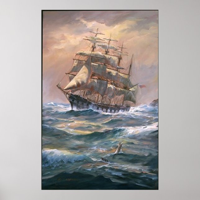 The Clipper 'Placilla' Round - Framed Print (Front)