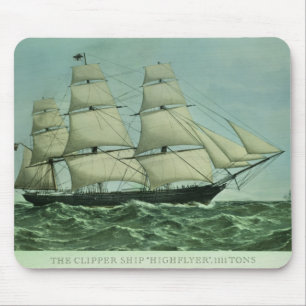 The Clipper ship 'Highflyer', 1111 tons Mouse Mat