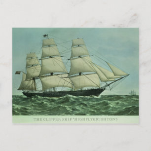 The Clipper ship 'Highflyer', 1111 tons Postcard