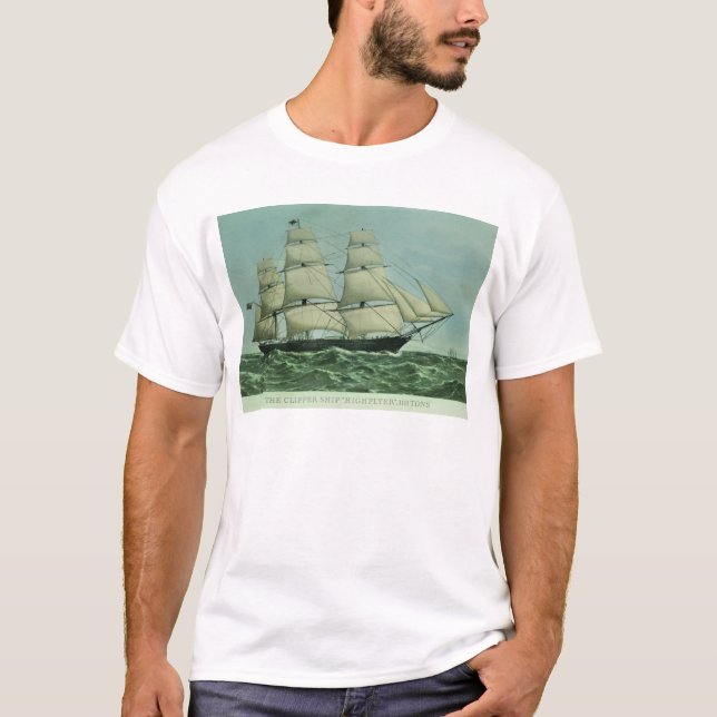 The Clipper ship 'Highflyer', 1111 tons T-Shirt (Front)