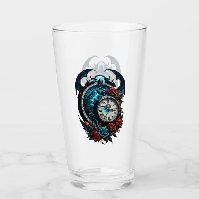 The Clock In the Mist of Infinity.  Glass (Front)