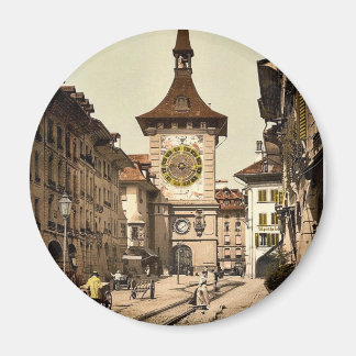 The clock tower, Berne, Town, Switzerland vintage Magnet