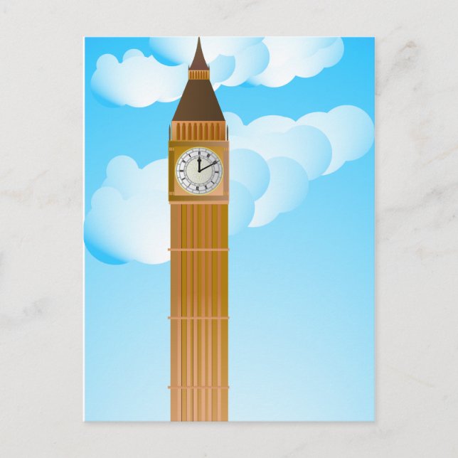 The Clock tower & Big Ben Postcard (Front)