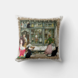 The Clockmaker from Old Amsterdam Cushion