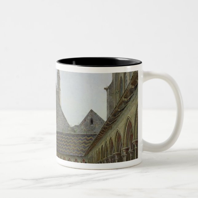 The Cloister of Mont Saint-Michel Two-Tone Coffee Mug (Right)