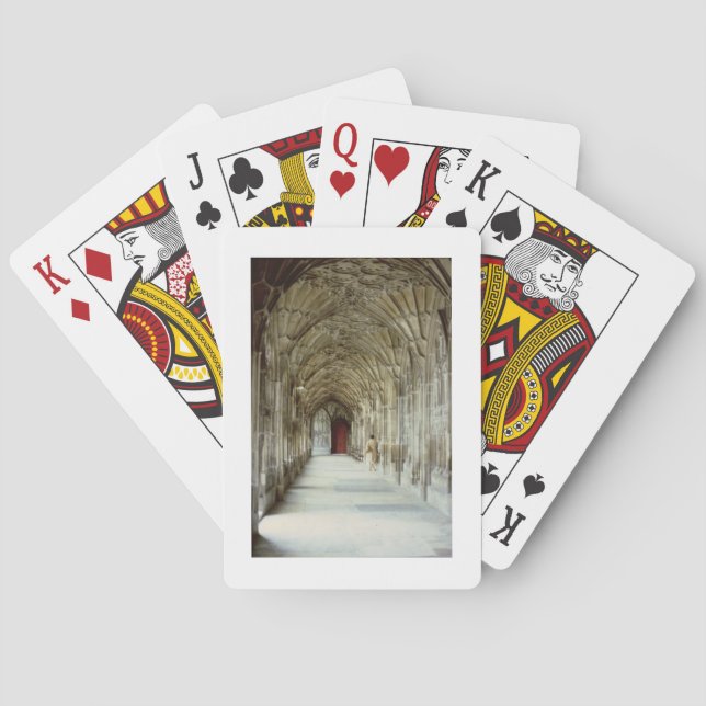 The Cloisters of Gloucester Cathedral, 12th centur Playing Cards (Back)