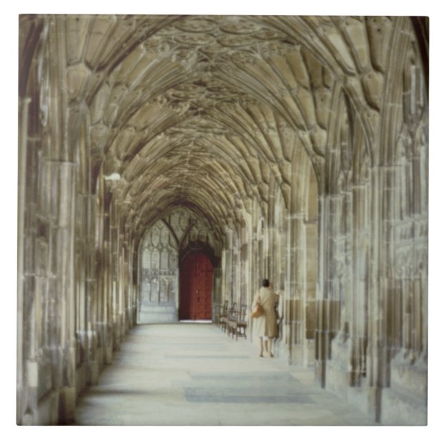 The Cloisters of Gloucester Cathedral, 12th centur Tile (Front)