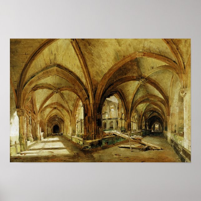 The Cloisters of St. Wandrille, c.1825-30 Poster (Front)