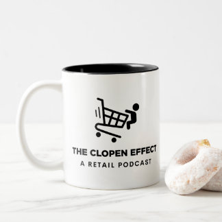 The Clopen Effect - Black Logo Two-Tone Coffee Mug