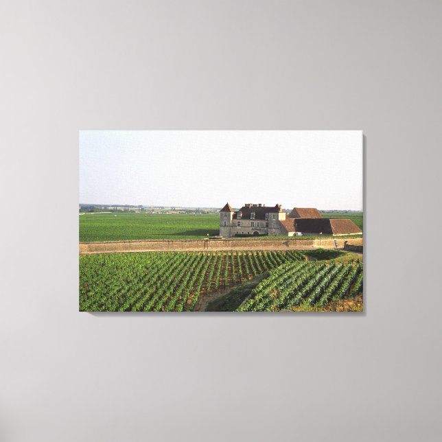 The Clos de Vougeot 16th century monastery and Canvas Print (Front)