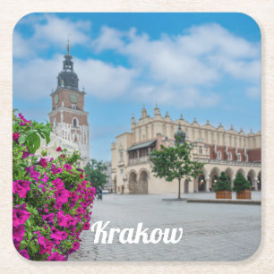 The Cloth Hall in main square in Krakow, Poland Paper Coaster