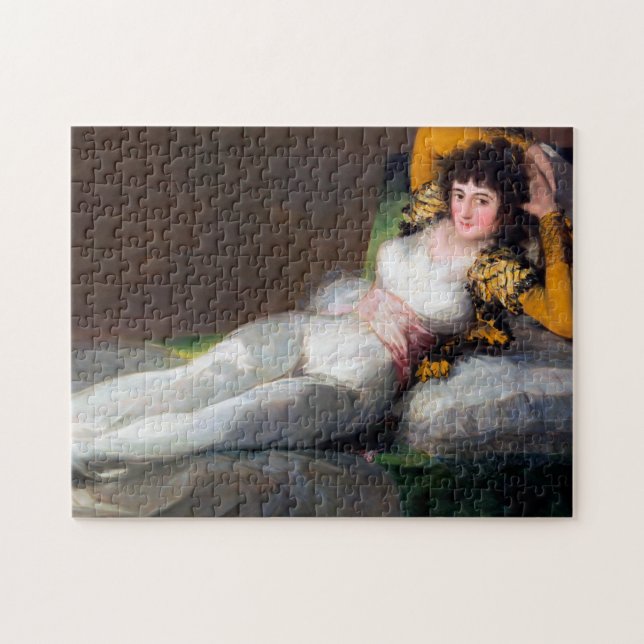 The Clothed Maja, Francisco Goya, 1798-1803 Jigsaw Puzzle (Horizontal)
