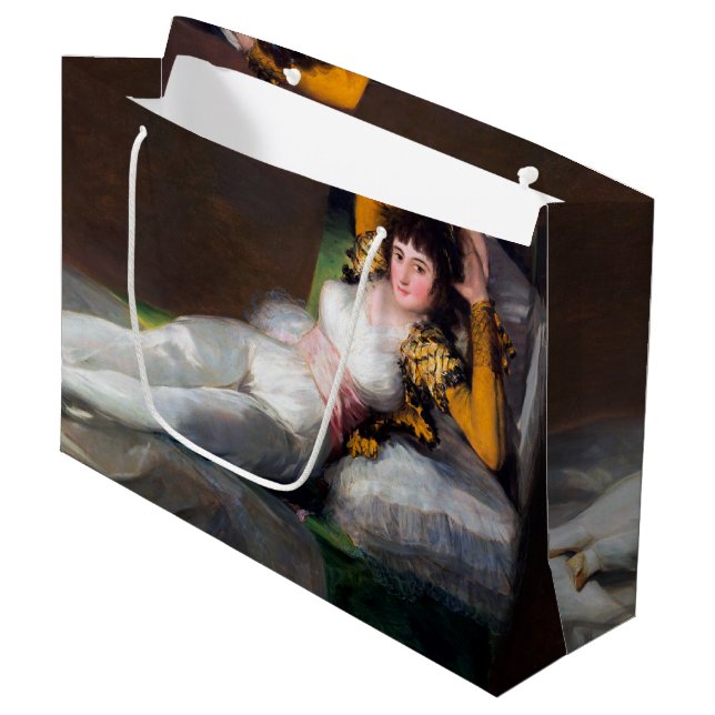 The Clothed Maja, Francisco Goya Large Gift Bag (Front Angled)