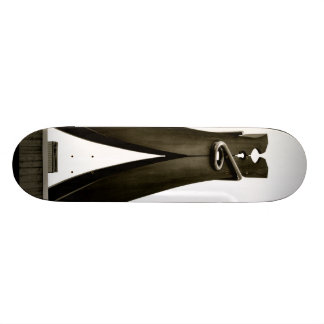 The Clothes Pin (Black & White) Skateboard