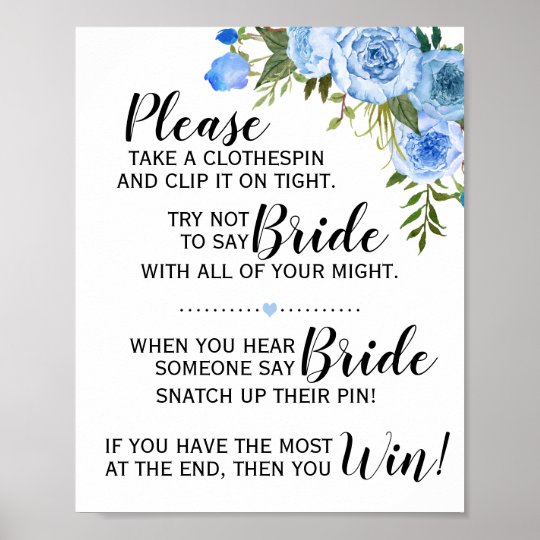 the-clothespin-game-bridal-shower-blue-floral-sign-zazzle-co-uk