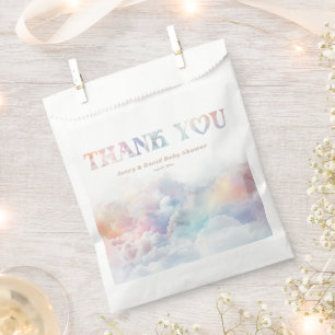The Cloud Nine Rainbow fluffy cloud Baby Shower Favour Bags
