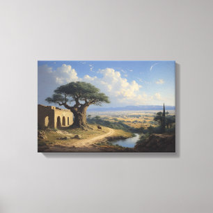 The Clouds over the Desert Oasis Canvas Print