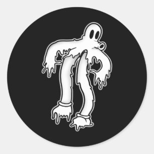 The Clown Ghost Gothic Melting  Classic Round Sticker