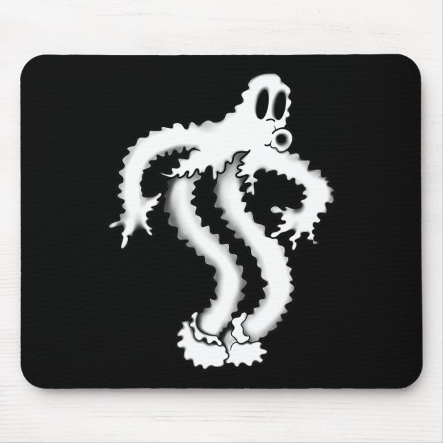 The Clown Ghost Shaky Spooky Blackwork  Mouse Mat (Front)