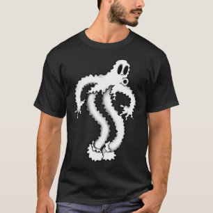 The Clown Ghost Shaky Spooky Blackwork T-Shirt
