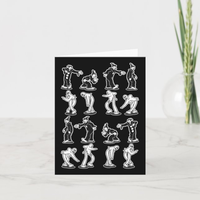 The Clown Ghost Spooky Two Step Dance  Card (Front)