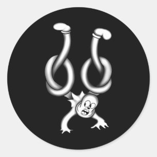 The Clown Ghost Twisted Up Classic Round Sticker