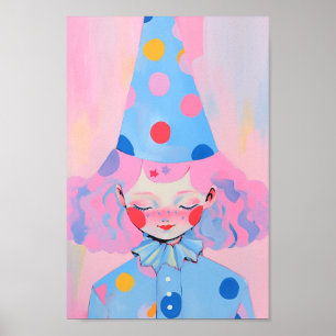 The Clown with Pink Hair Poster