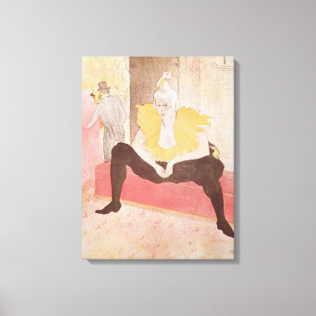 The Clowness Cha-U-Kao Seated, 1896 Canvas Print (Front)