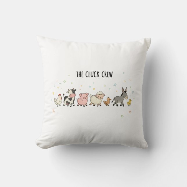 "The Cluck Crew" Cushion (Front)
