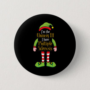 The Clumsy Elf Christmas Multiple Sclerosis Ms S 6 Cm Round Badge