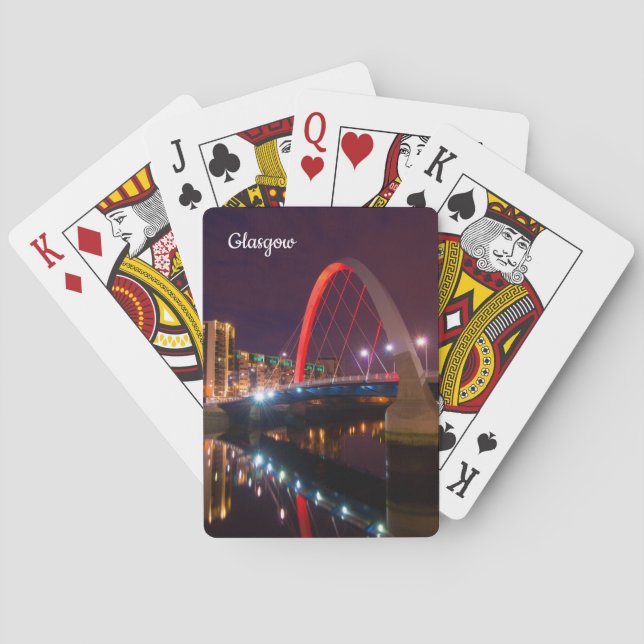 The Clyde Arc, Glasgow, Scotland Playing cards (Back)