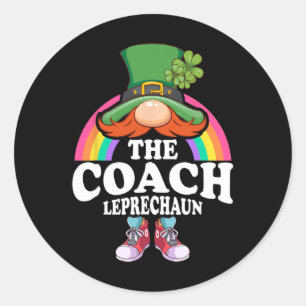 The Coach Leprechaun St Patricks Day Costume Classic Round Sticker