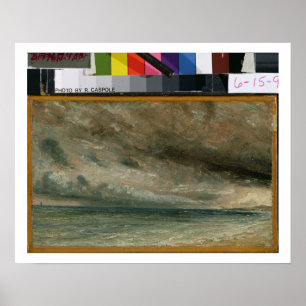 The Coast at Brighton - Stormy Evening, c.1828 (oi Poster