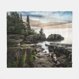 The Coast of Lake Superior   Minnesota Fleece Blanket