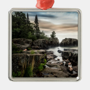 The Coast of Lake Superior   Minnesota Metal Tree Decoration