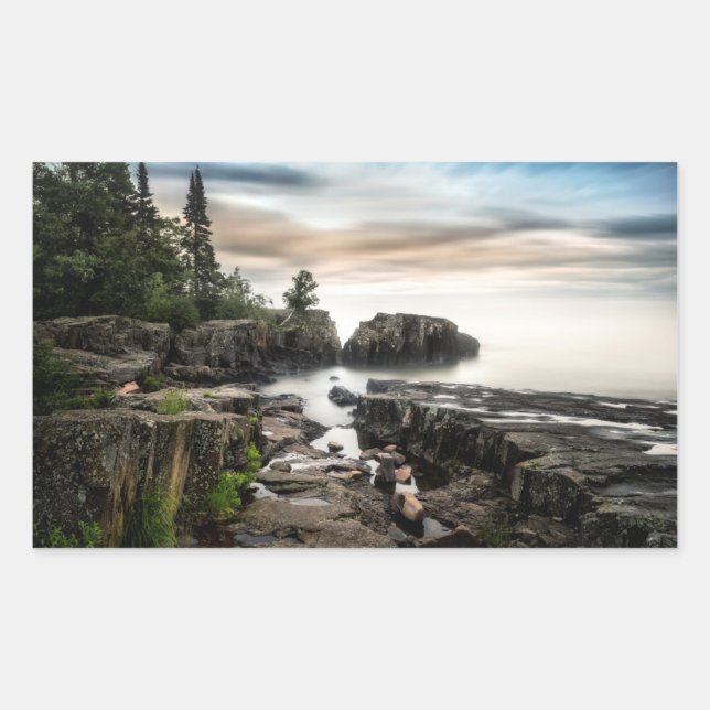 The Coast of Lake Superior | Minnesota Rectangular Sticker (Front)
