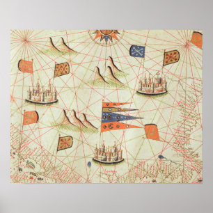 The Coast of Tunisia and the Gulf of Gabes Poster