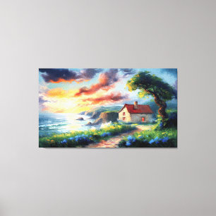 The Coastal Cottage Canvas Print