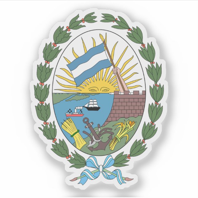 The coat of arms of Rosario, Argentina (Front)