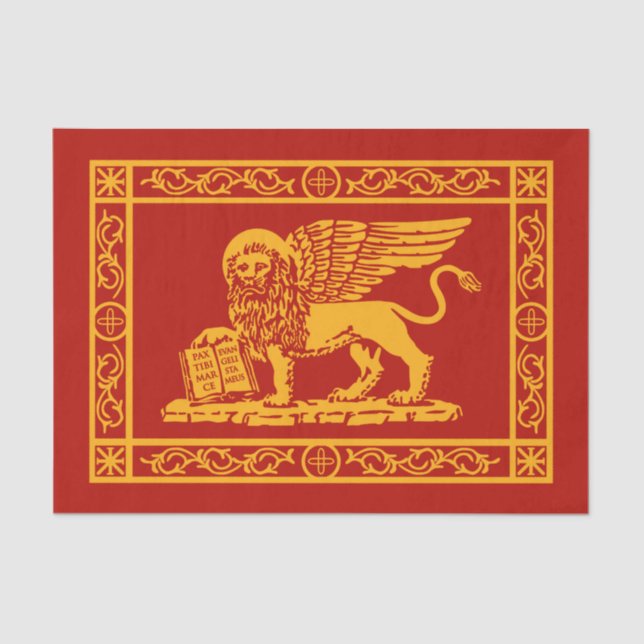 The Coat of Arms of Venice, Italy Tissue Paper (Front)
