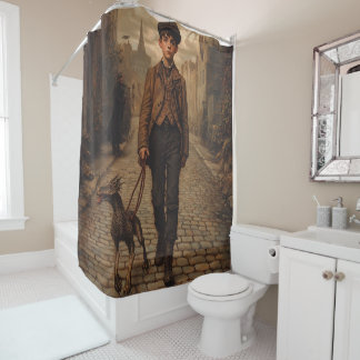 The Cobblestone Guardian – Surreal Art Design Shower Curtain