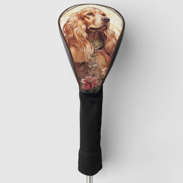 The Cocker Spaniel Dog 003 - Natalia Mucha Golf Head Cover (Front)