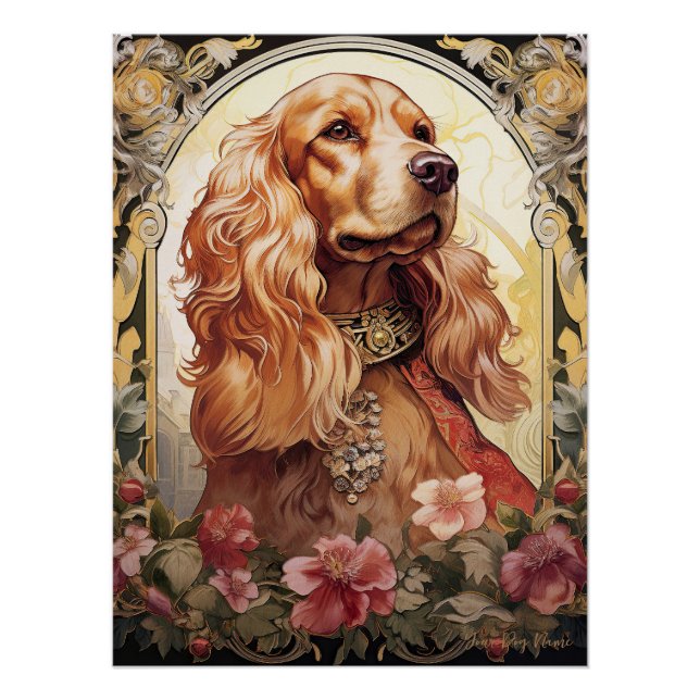 The Cocker Spaniel Dog 003 - Natalia Mucha Poster (Front)