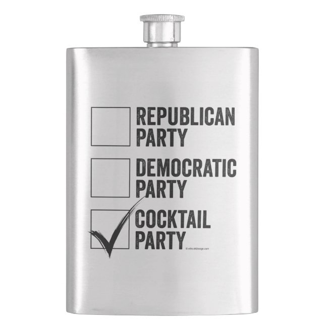 The Cocktail Party Hip Flask (Front)